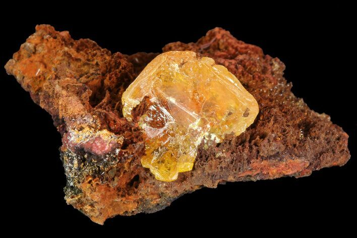 Wulfenite Crystal on Matrix - Mexico #67696